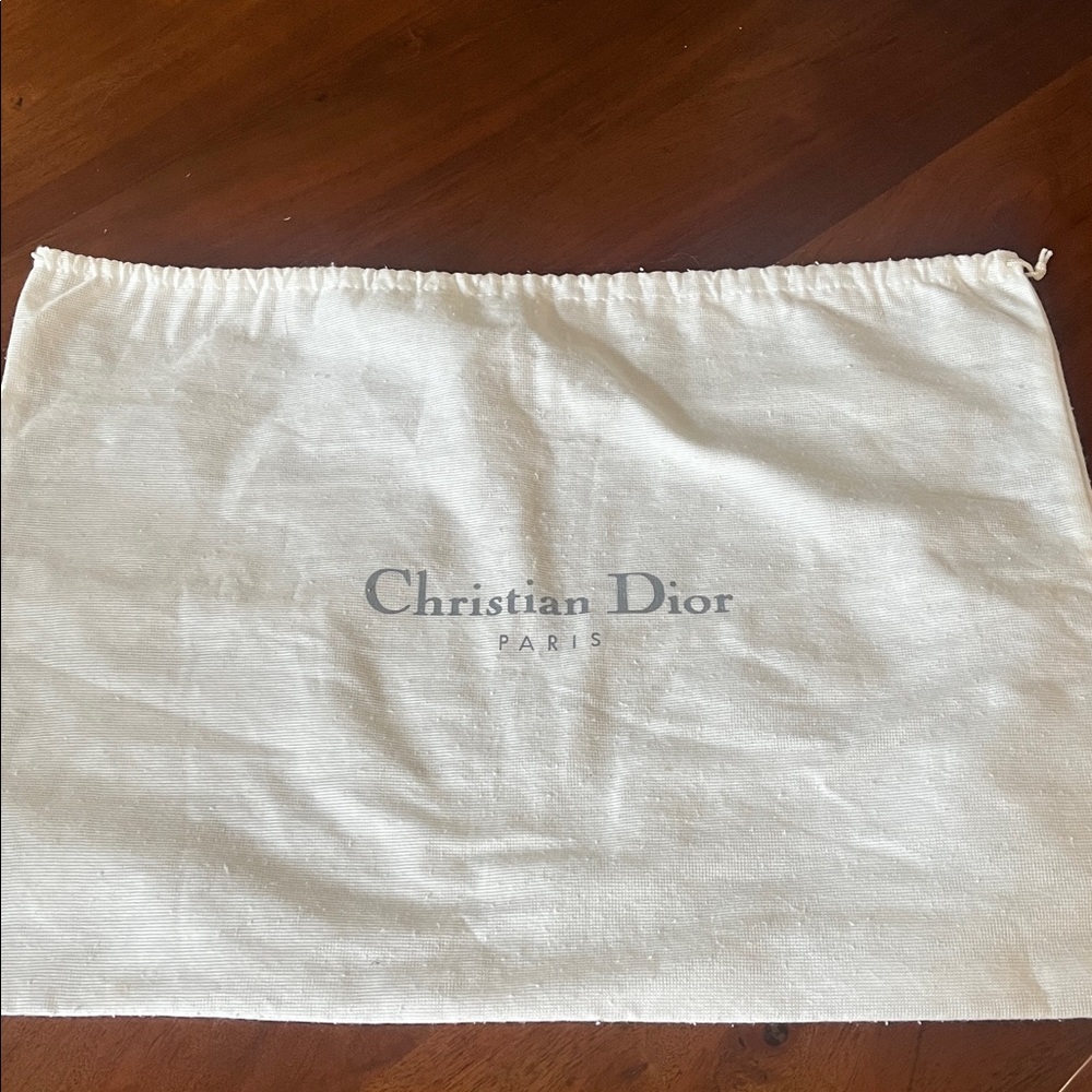 Dior Cream Dust Bag with Logo
